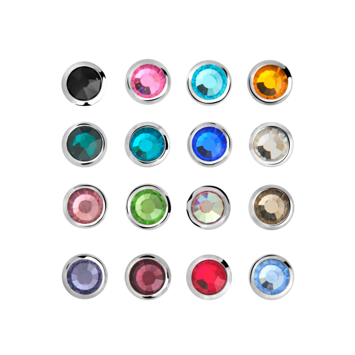 16g and 18g Steel Internally Threaded Jeweled Ball with Thread Leader