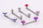 Tilum 16g Internally Threaded Flat Titanium Surface Barbell with 2mm Rise