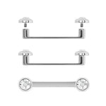 Tilum 14g Internally Threaded Flat Titanium Surface Barbell with 2mm Rise
