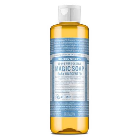 Dr. Bronner’s Pure-Castile Soap - Unscented Baby-Mild – Choose Size