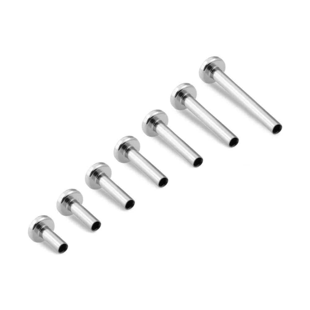 14g Internally Threaded Titanium Labret - FLAT BACK Post Only