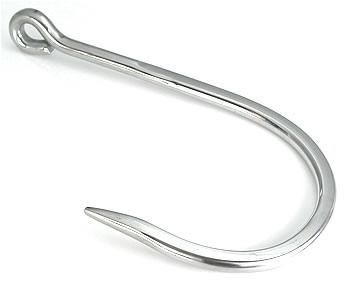 4.6mm (4ga) Thick Stainless Steel Flat Hook