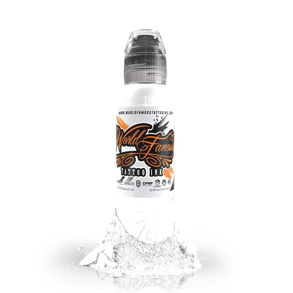 World Famous Tattoo Ink —  Pink Ribbon Portrait White 1oz