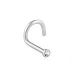 18g Steel Jeweled Martini Glass Nostril Screw