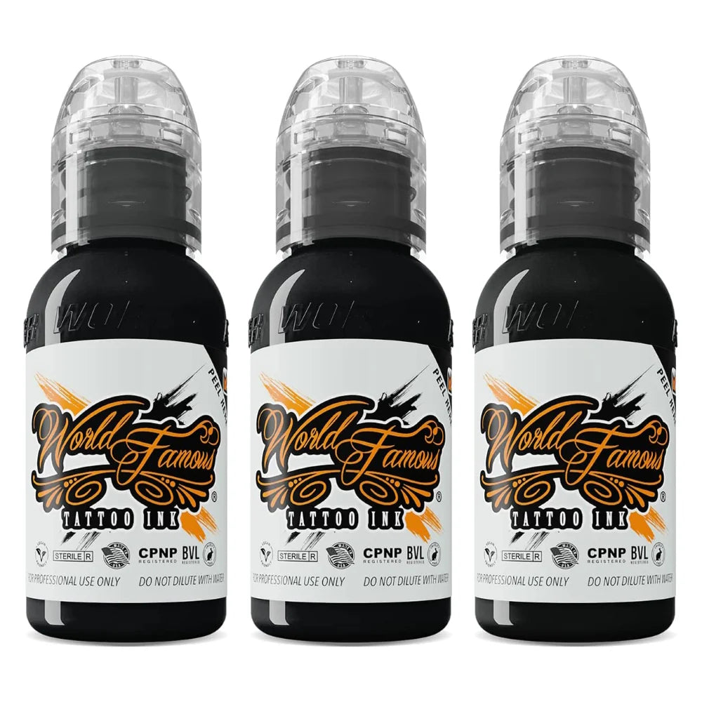 World Famous Tattoo Ink - 3 Bottle Greywash Set