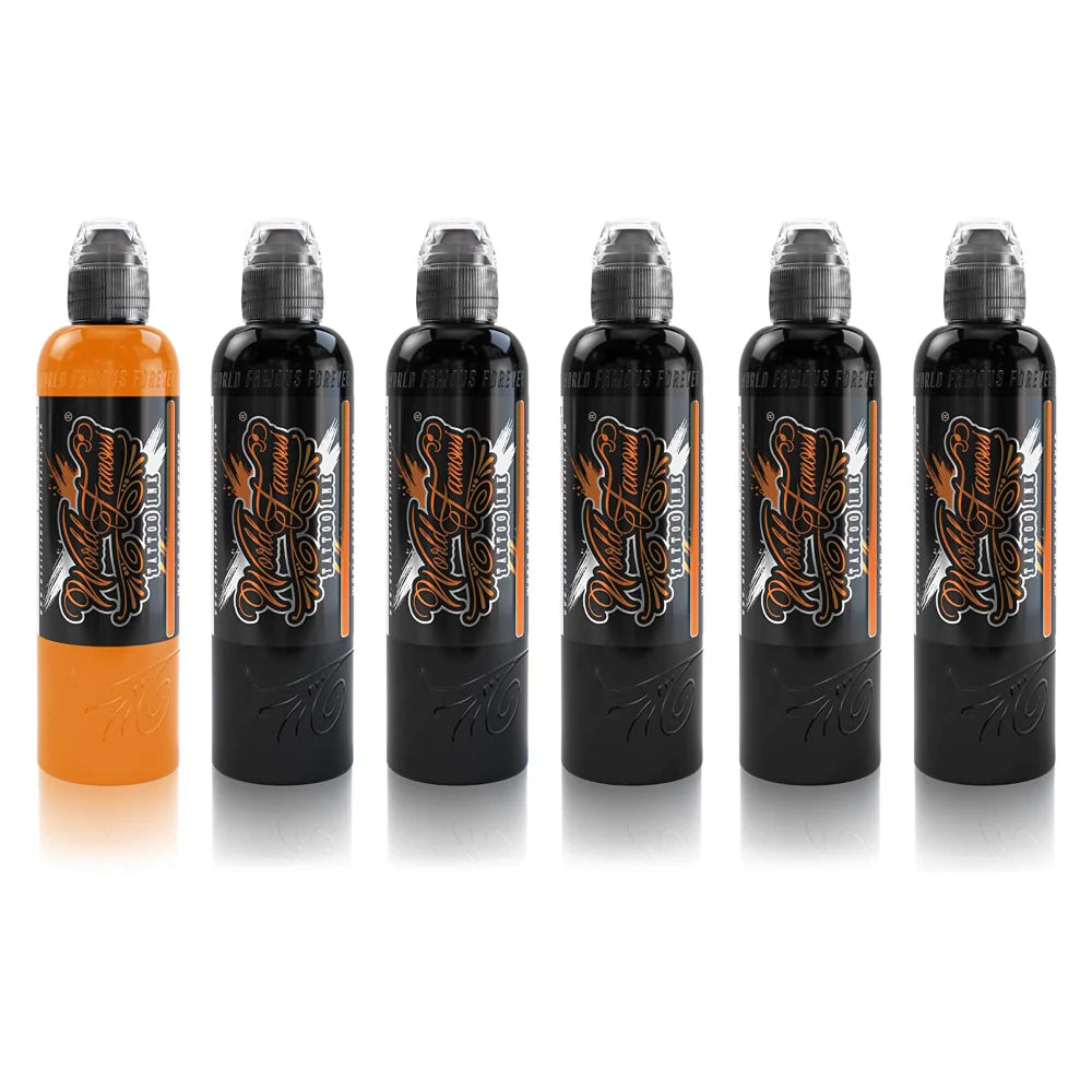 World Famous Tattoo Ink - 5 Stage Shading Set - 6 Bottles